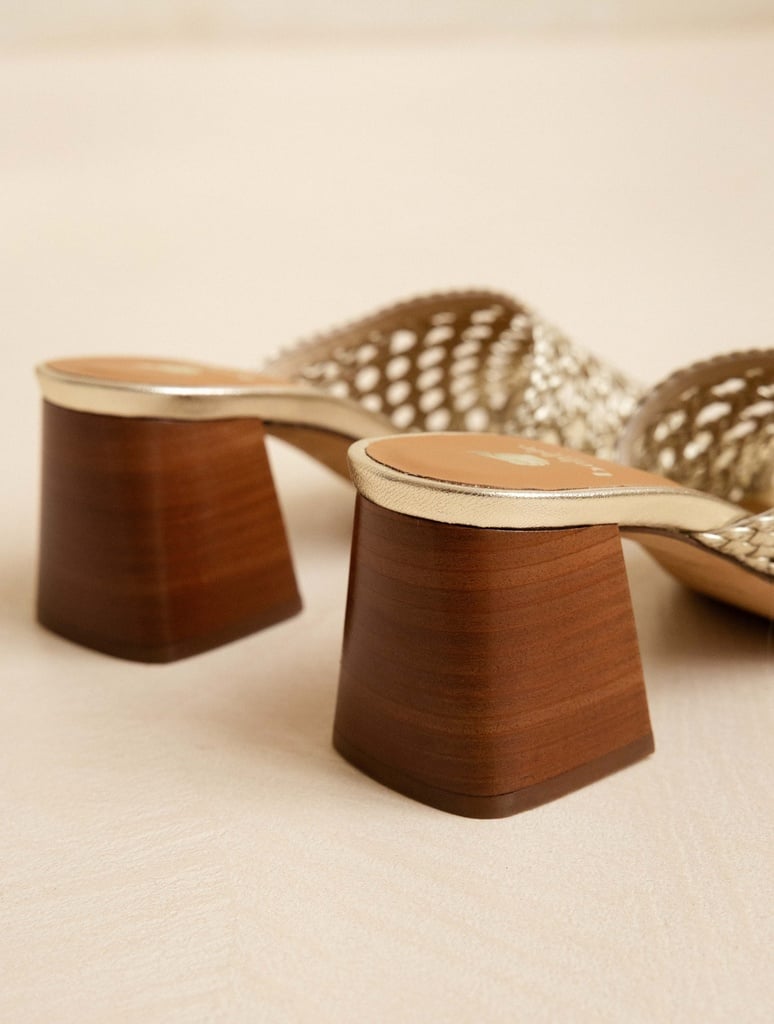 Heeled Sandals : Kelly - Champagne Gold