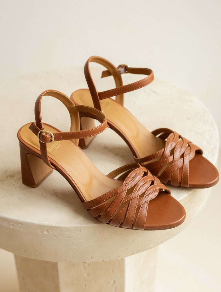 Heeled Sandals : Loren - Camel