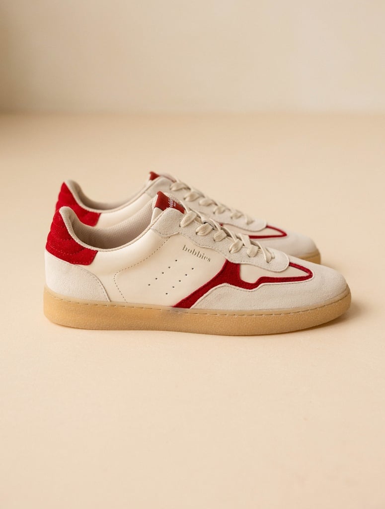 Sneakers : Miles - Cream & Carmine