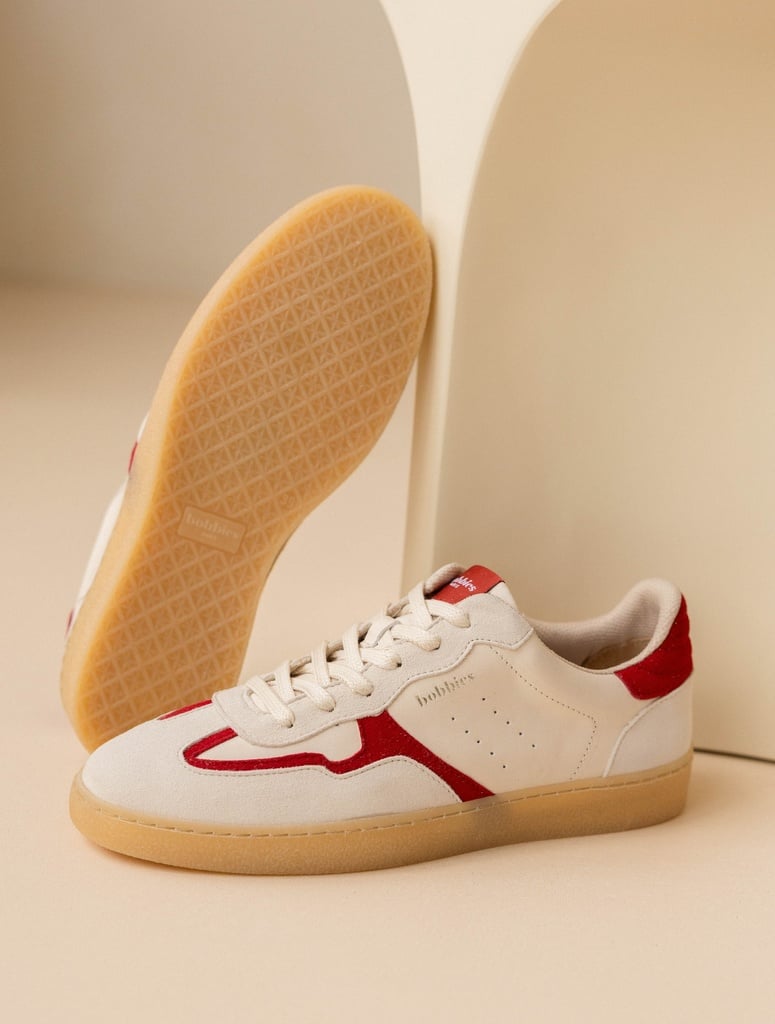 Sneakers : Miles - Cream & Carmine