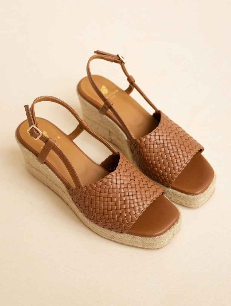 Espadrille Wedges : Nahia - Camel