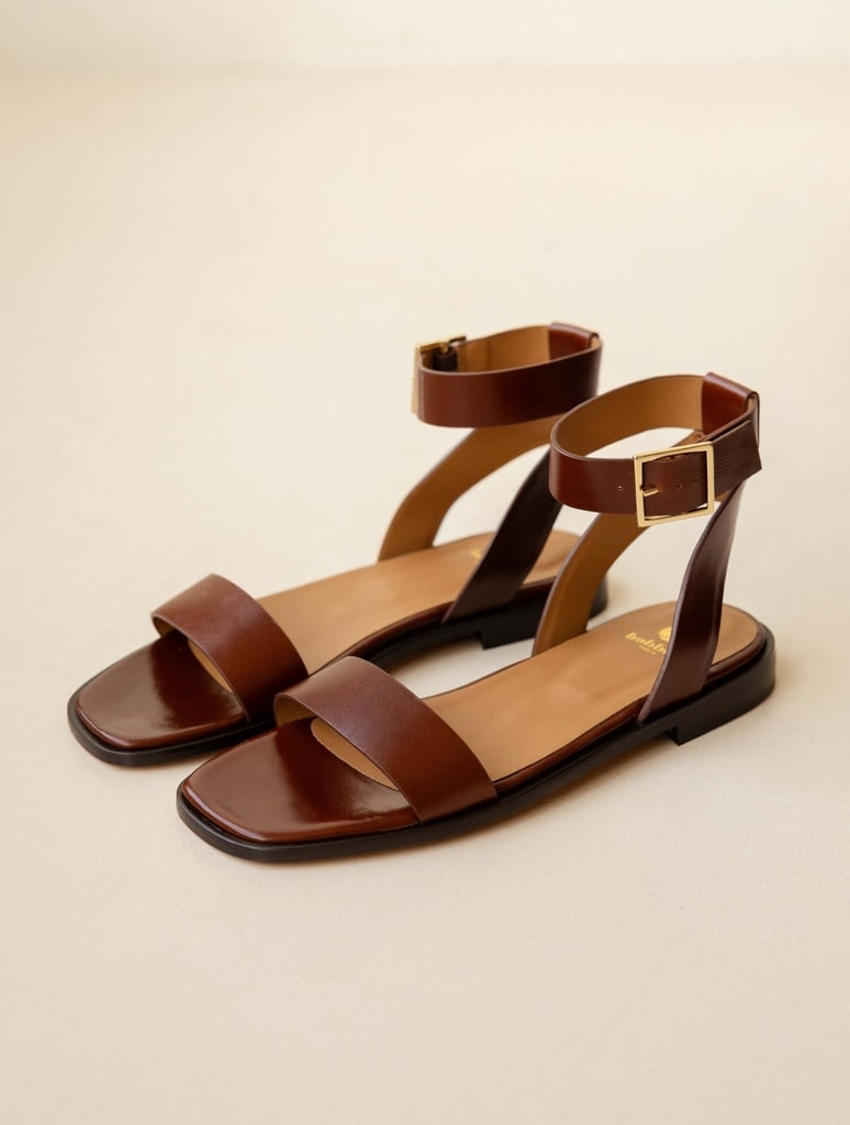 Sandales Plates : Nalini - Chestnut