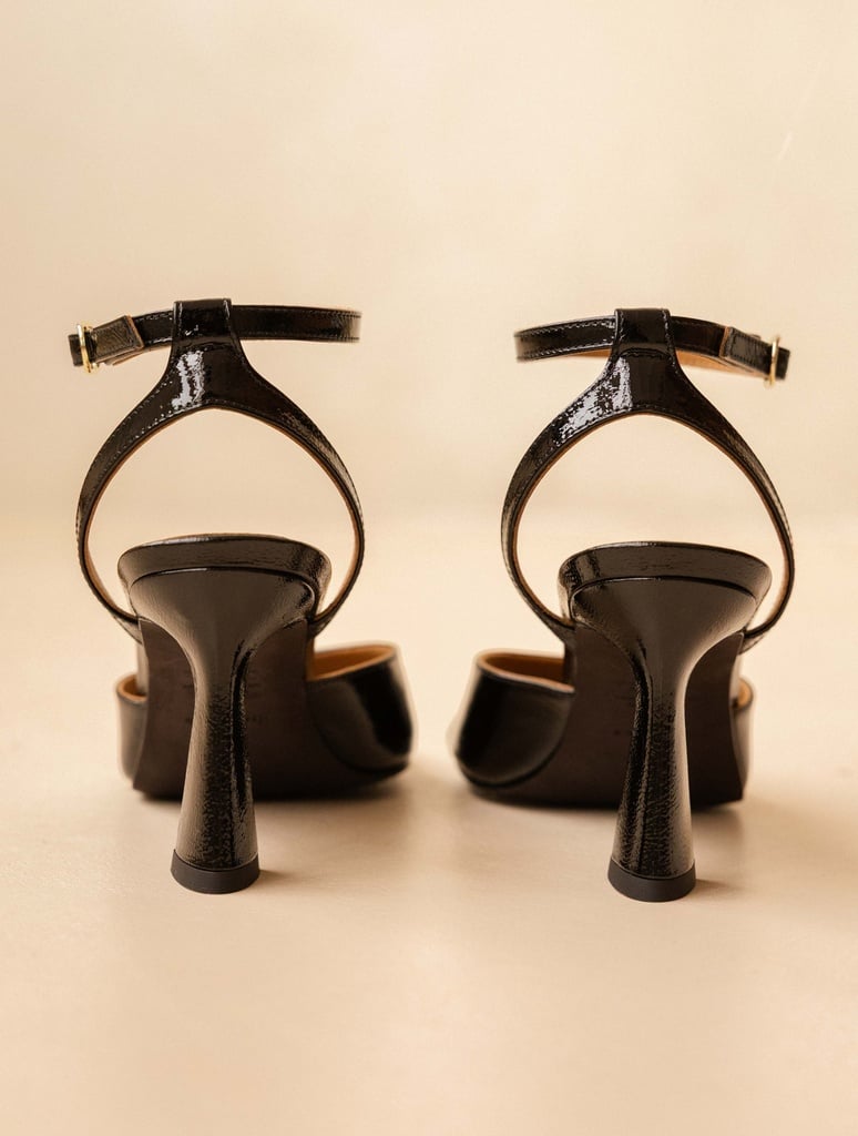 Heeled Sandals : Piper - Vinyl Black