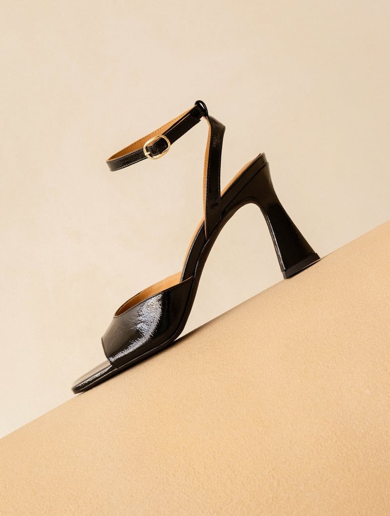 Heeled Sandals : Piper - Vinyl Black