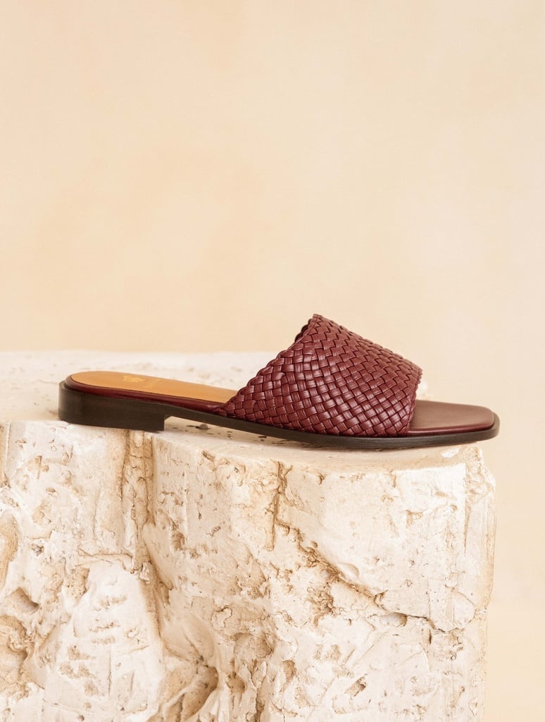 Flache Sandalen : Praia - Garnet