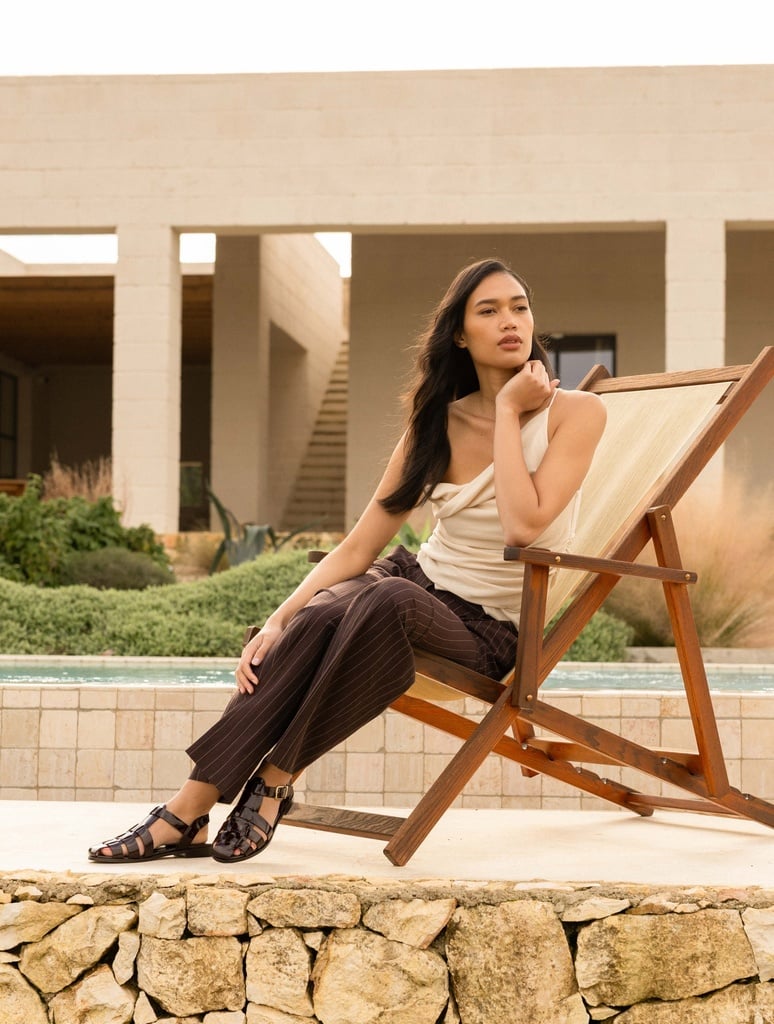 Flat Sandals : Romane - Ganache