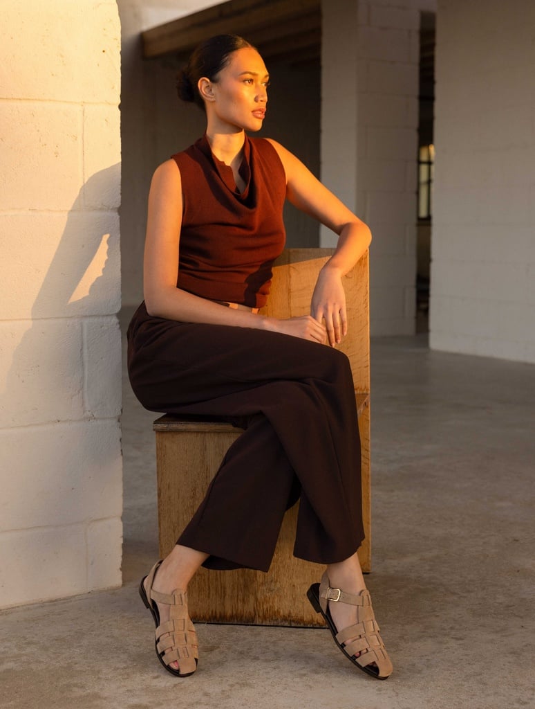 Flat Sandals : Romane - Antelope