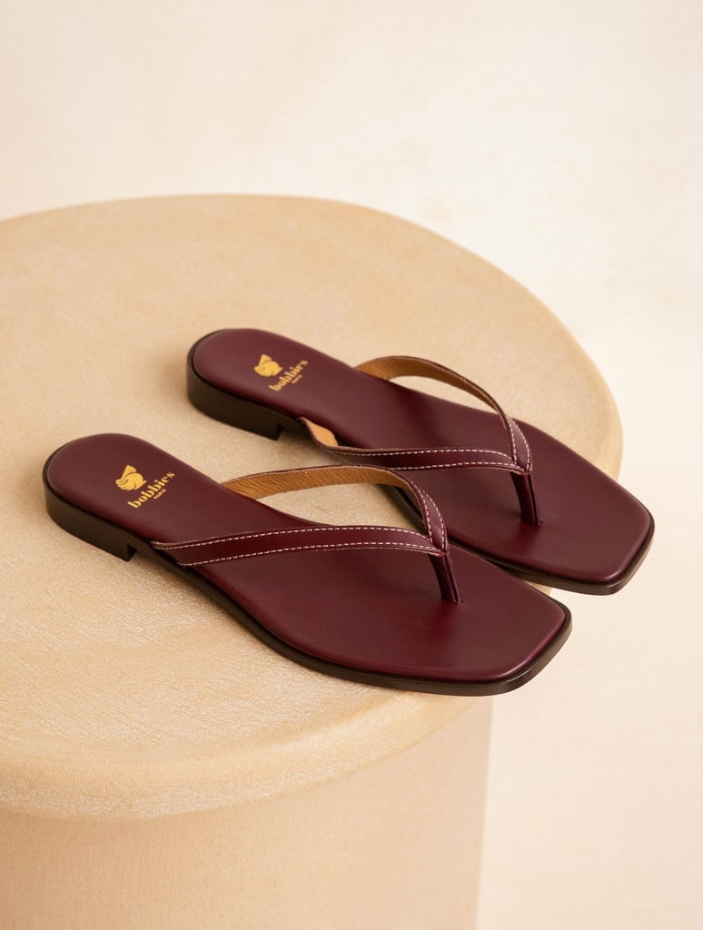 Flat Sandals : Sol - Garnet