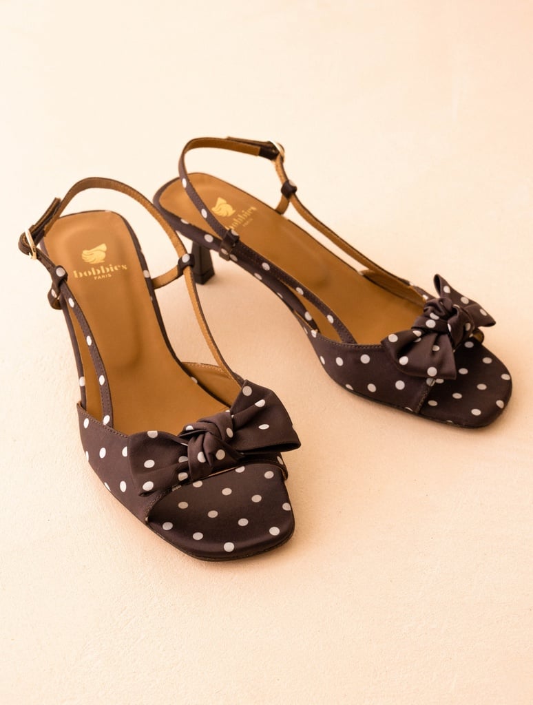 Heeled Sandals : Suki - Mocha Dots