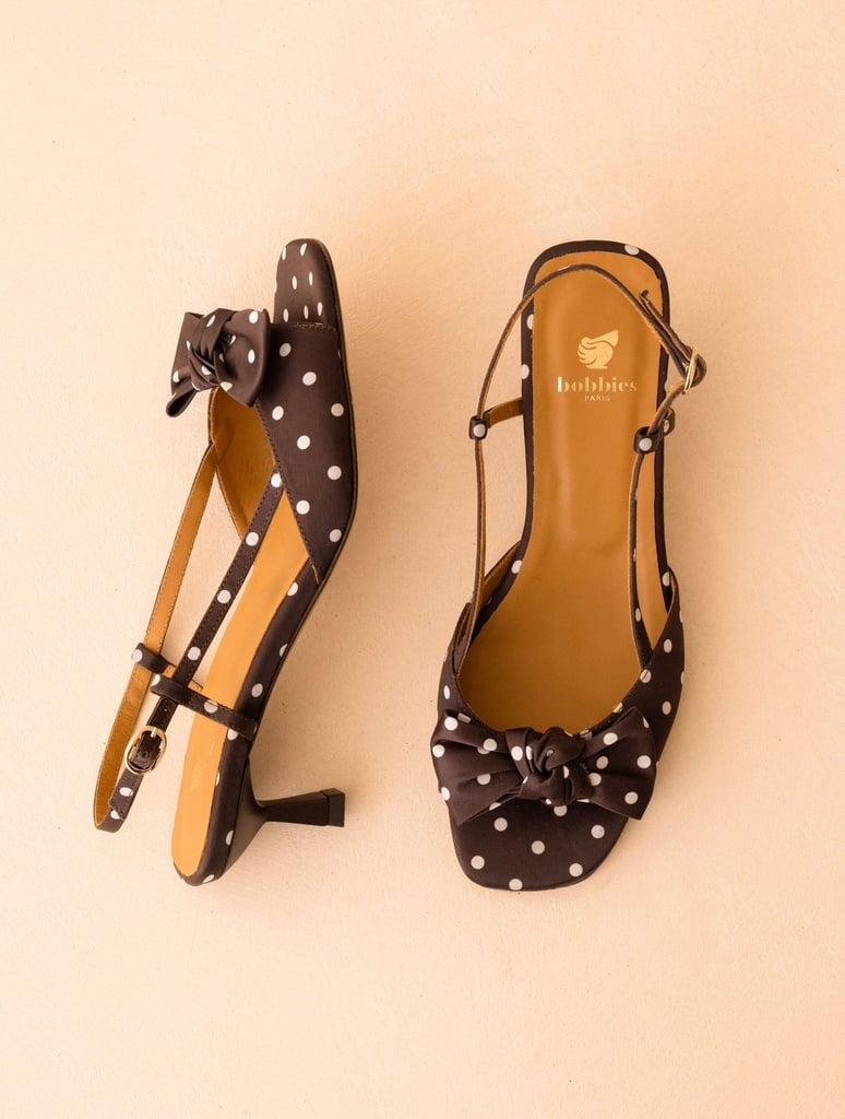 Heeled Sandals : Suki - Mocha Dots