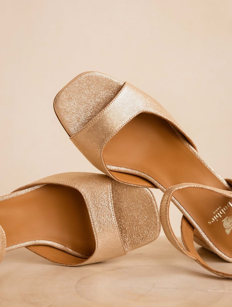 Heeled Sandals : Vahina - Iridescent Champagne