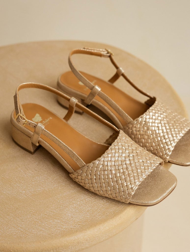 Heeled Sandals : Vanda - Iridescent Champagne
