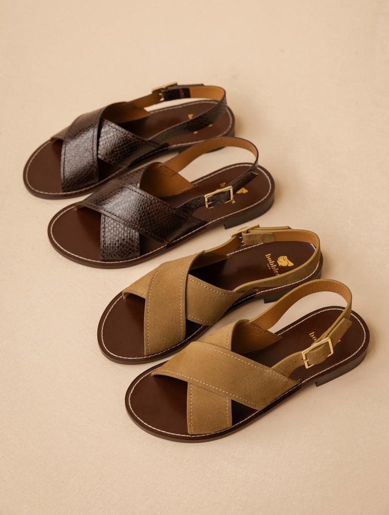 Flat Sandals : Zita - Cobra Brown
