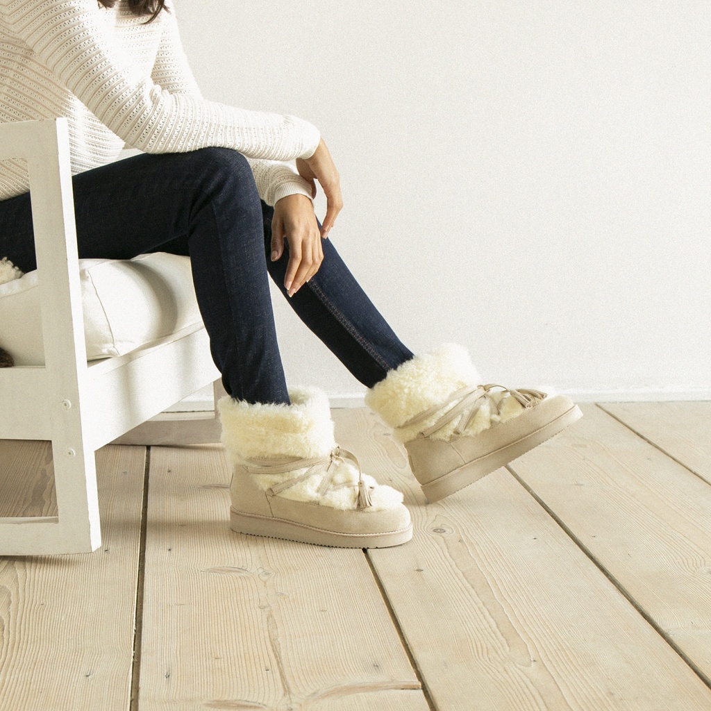 Botas Planas : L'Emmitouflée - Moon Sand