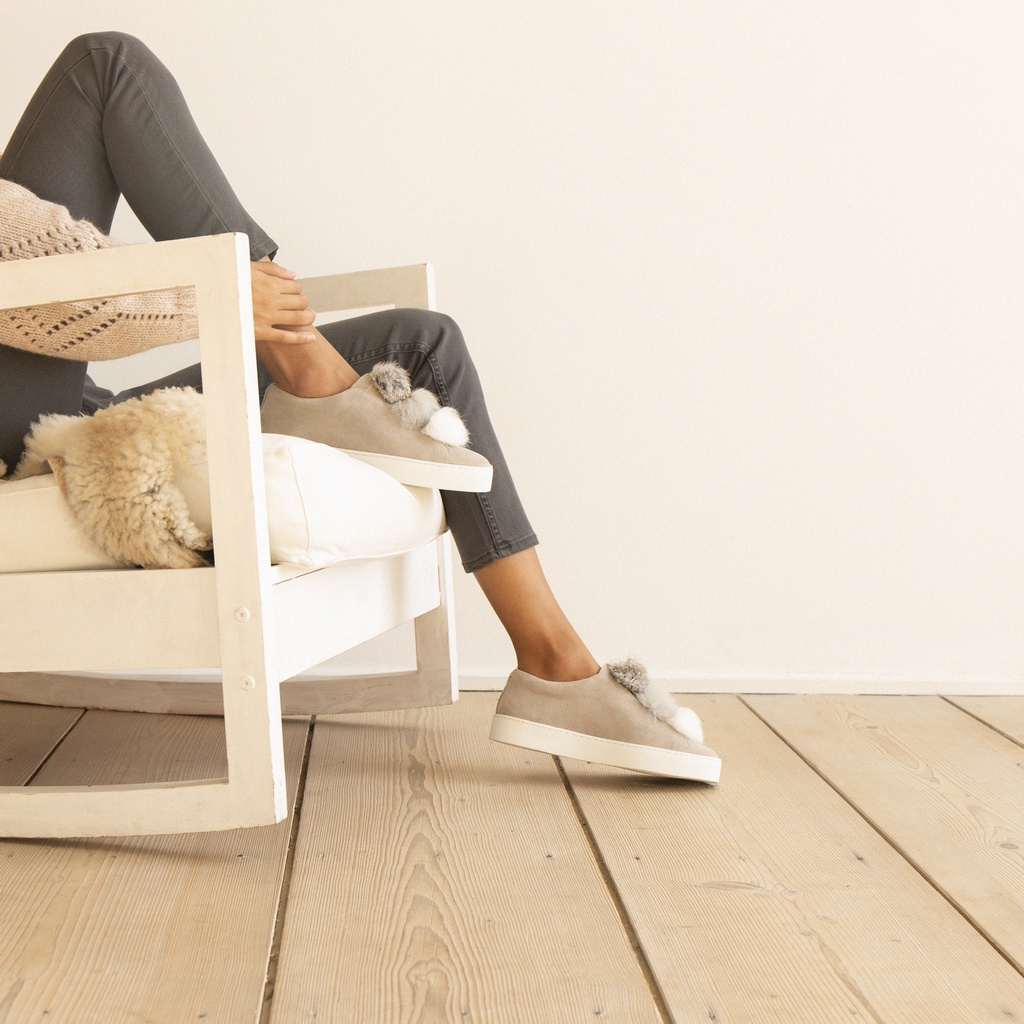Zapatillas : La Fluffy - Grey Cloud