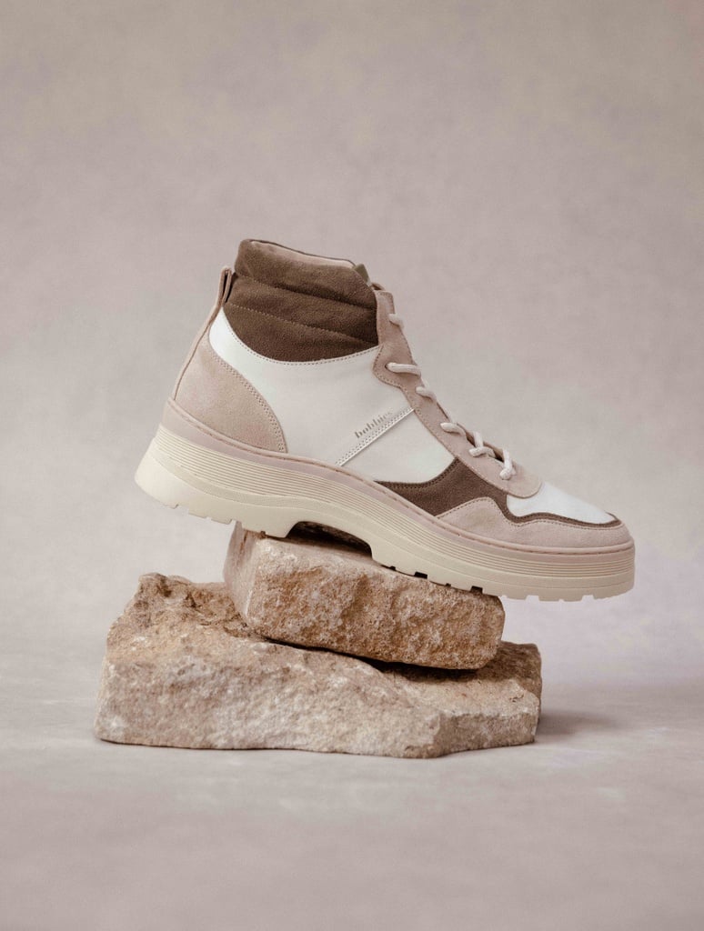 Baskets : Temuco - Blanc Cassé & Kaki Cendré