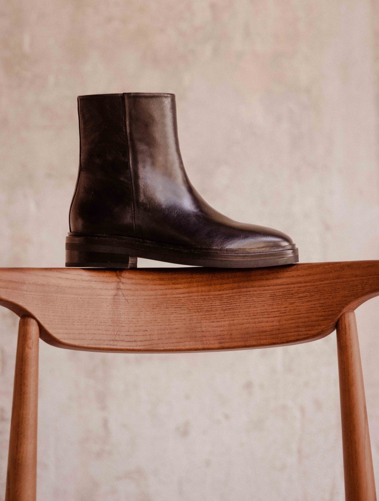 Botas Planas : Ada - Noir Passion