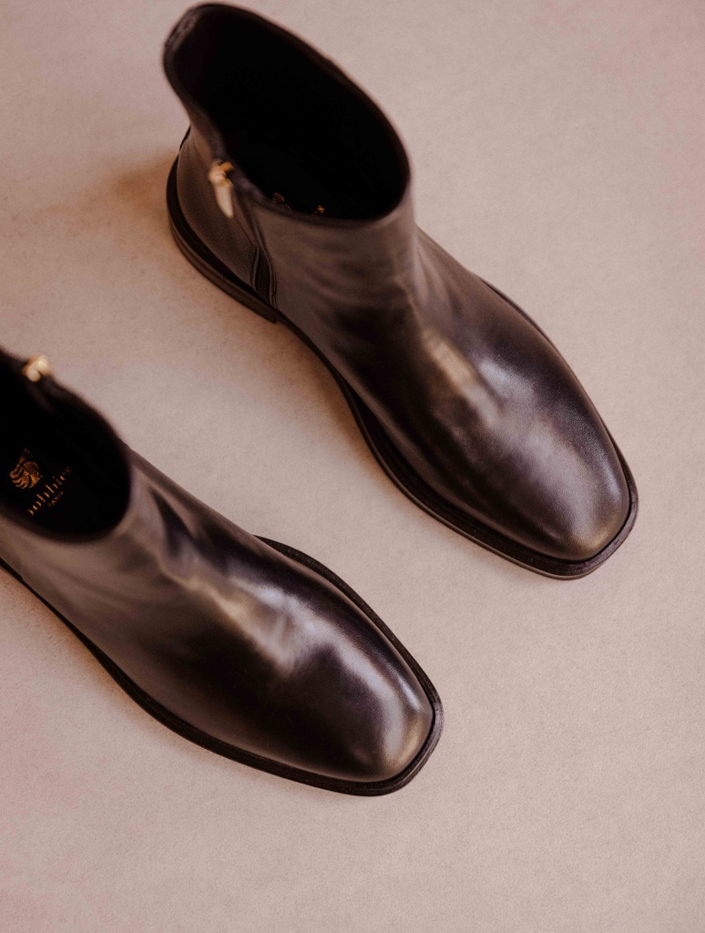 Botas Planas : Ada - Noir Passion