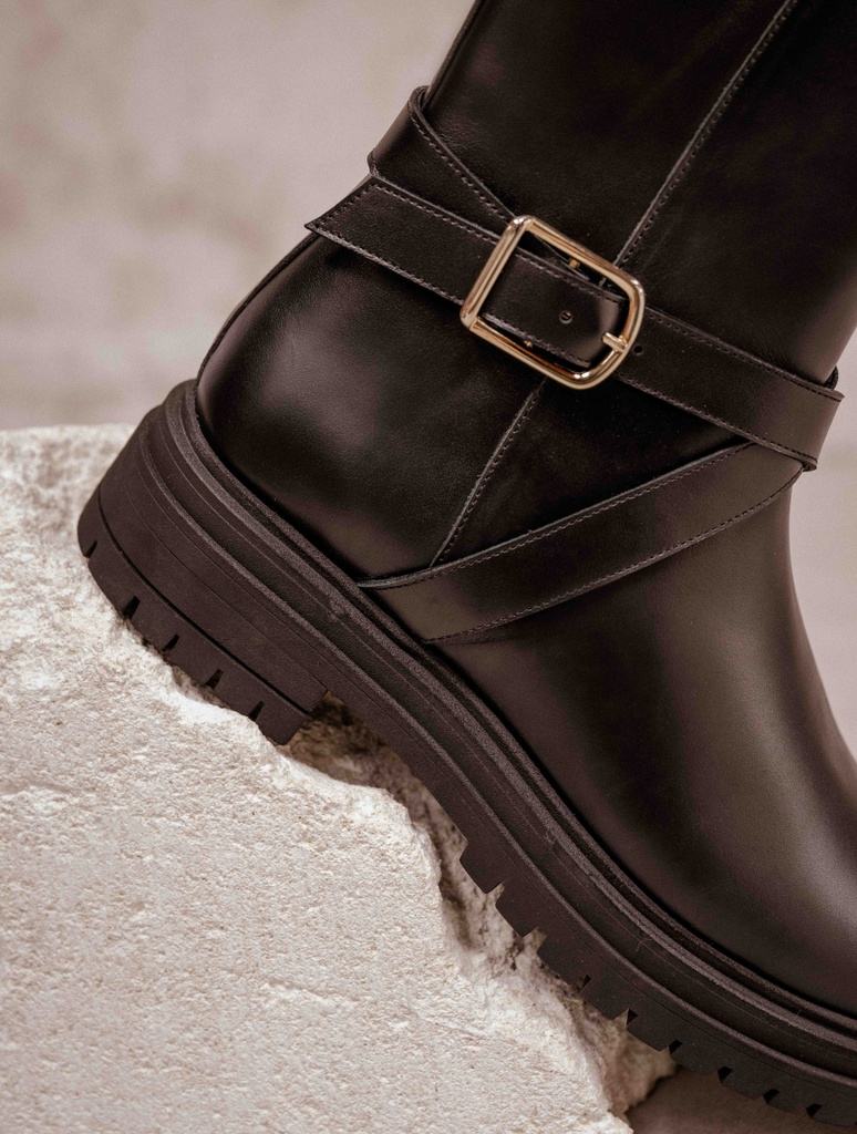 Botas Planas : Ally - Noir Intense