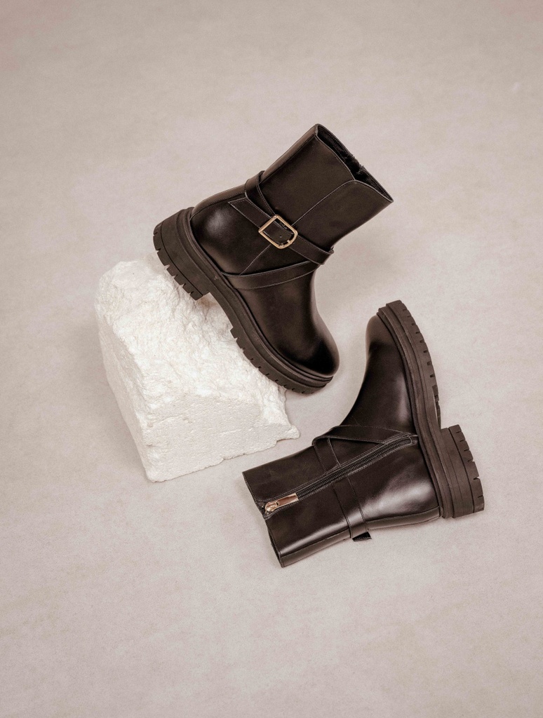 Botas Planas : Ally - Noir Intense