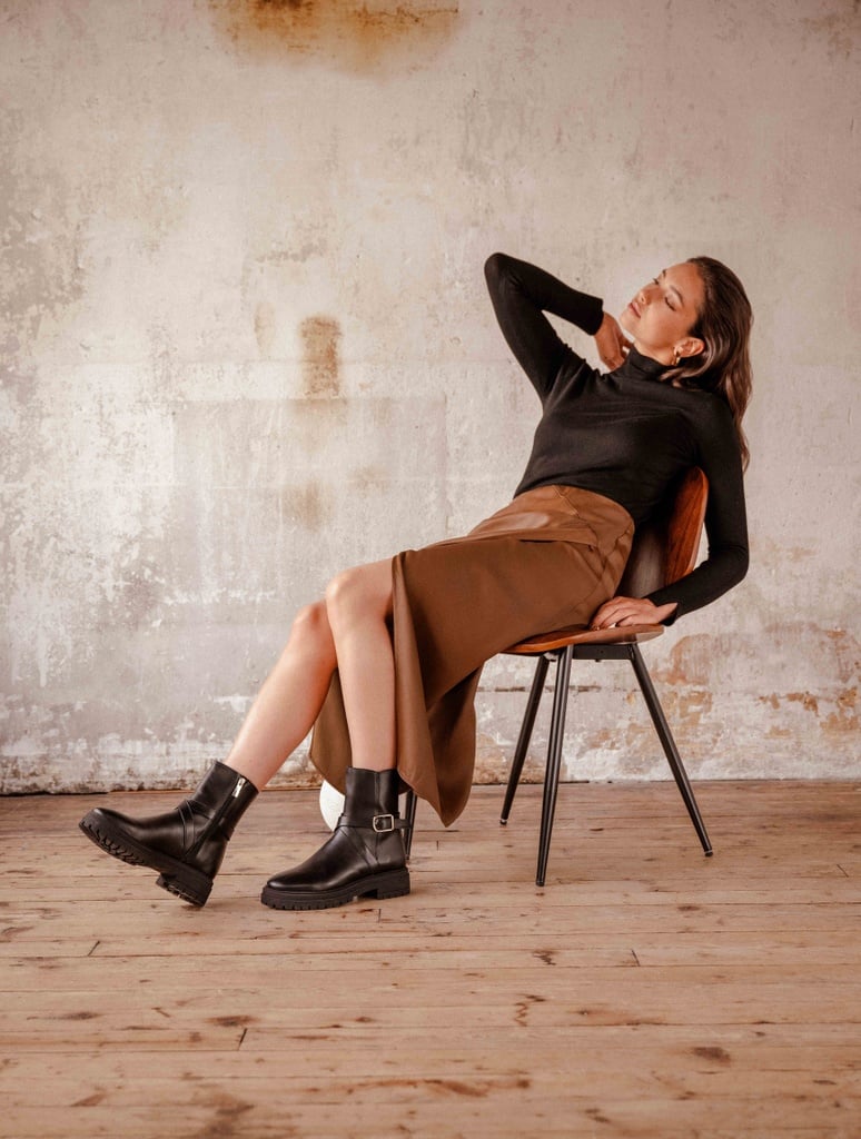 Botas Planas : Ally - Noir Intense