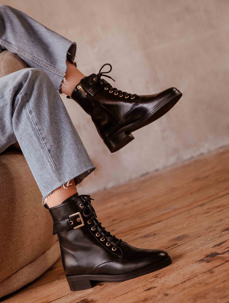 Botas Planas : Billie - Noir Intense