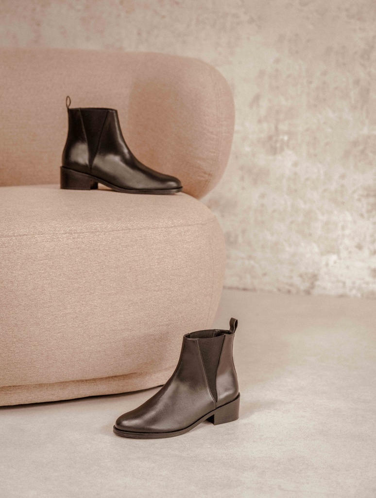 Botas Planas : Camden - Noir Passion