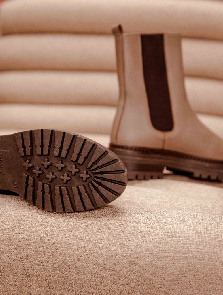 Flache Stiefel : Clover - Taupe Cendré