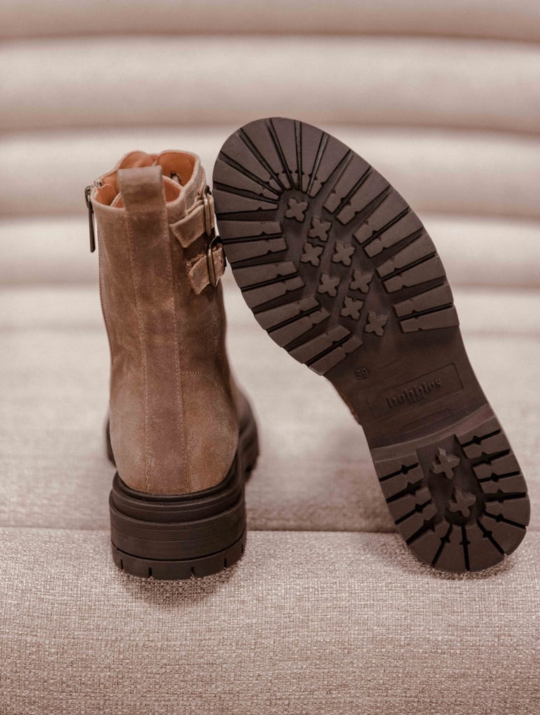 Botas Planas : Ellie - Taupe Fuji