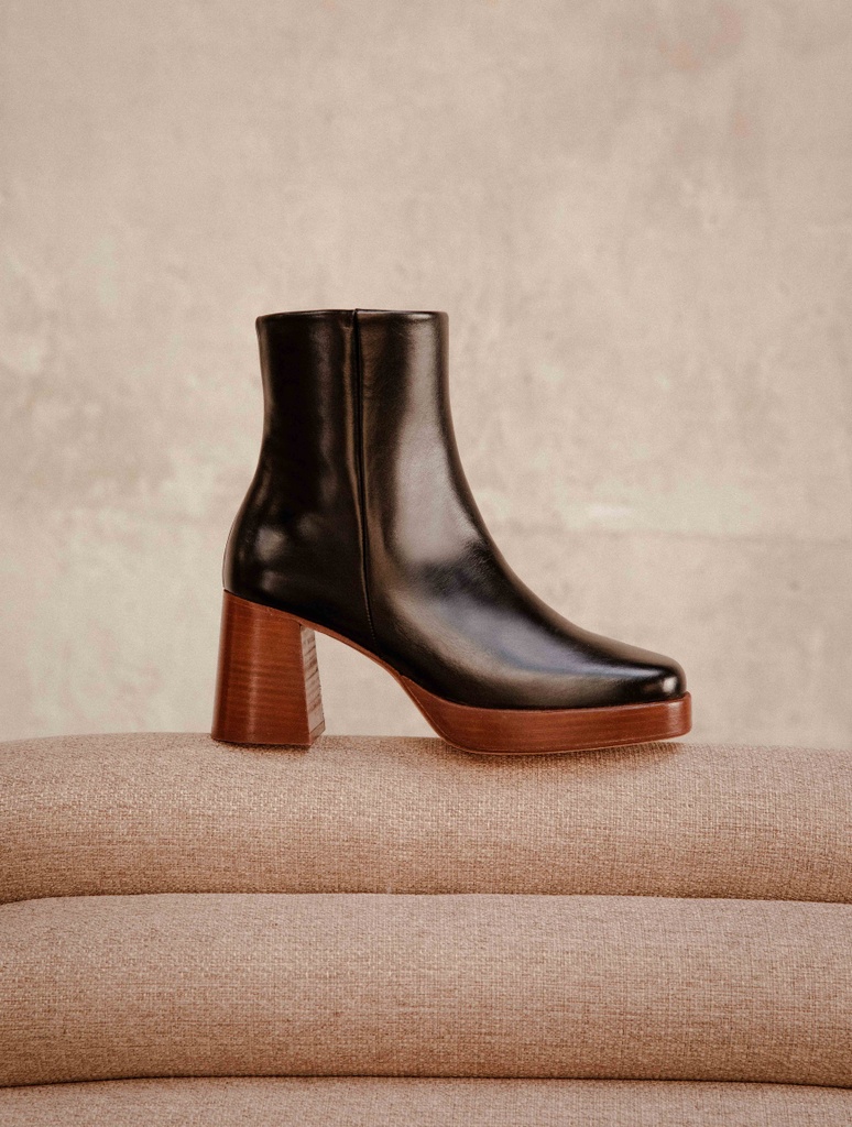 Boots à Talons : Jenn - Tuxedo Black