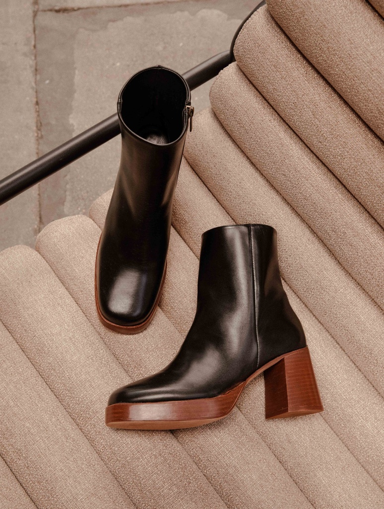 Boots à Talons : Jenn - Tuxedo Black