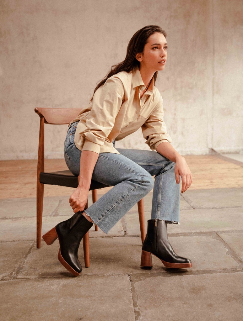 Boots à Talons : Jenn - Tuxedo Black