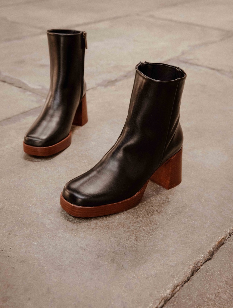 Boots à Talons : Jenn - Tuxedo Black