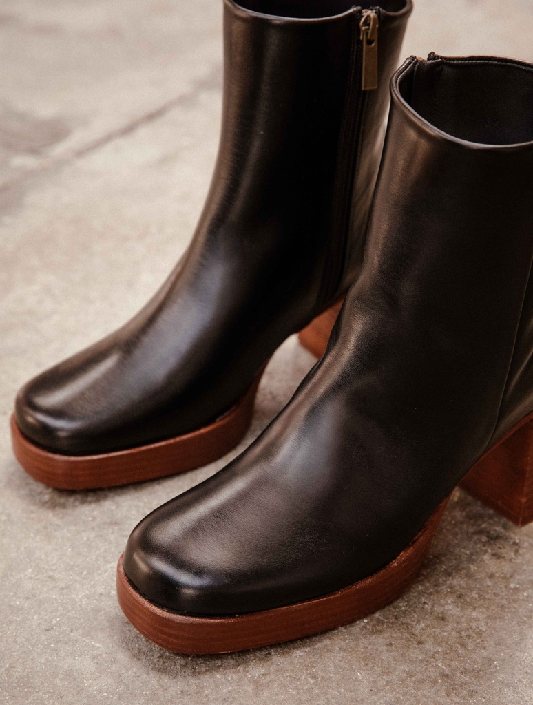 Boots à Talons : Jenn - Tuxedo Black