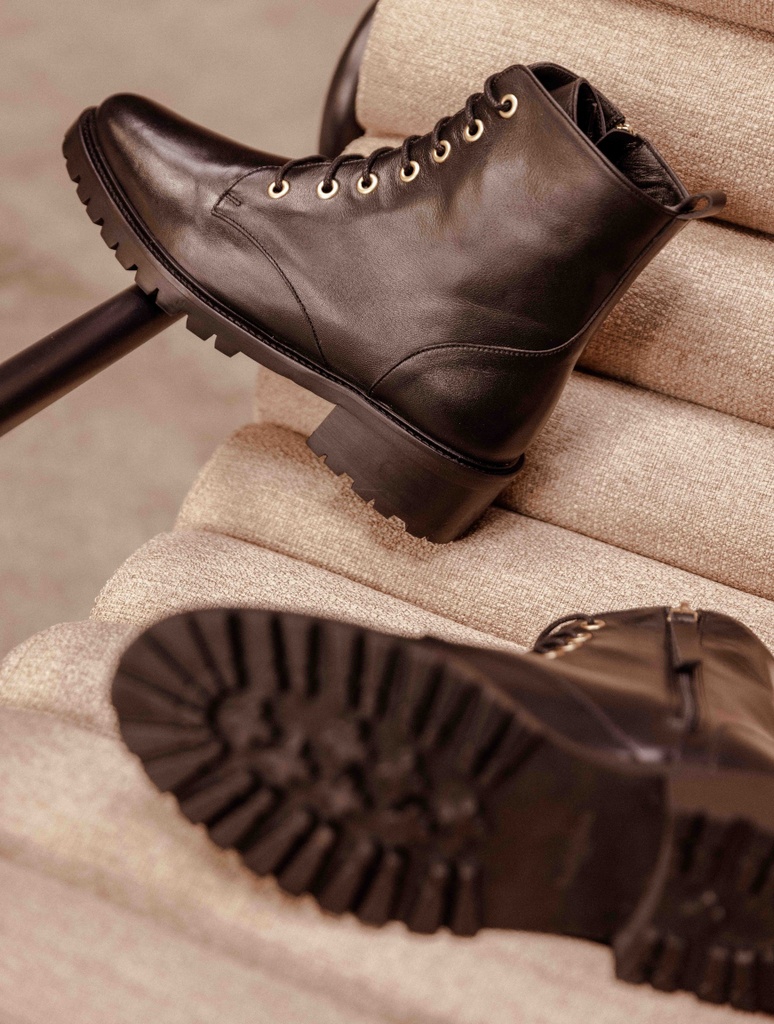 Flat Boots : Lara - Noir Passion