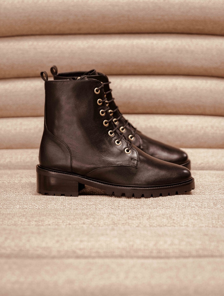 Flat Boots : Lara - Noir Passion