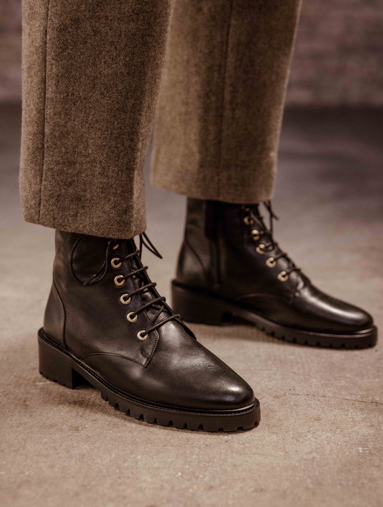 Flat Boots : Lara - Noir Passion