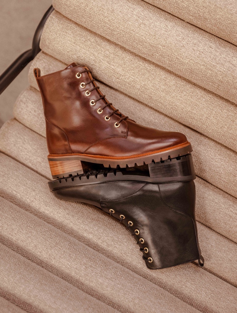 Flat Boots : Lara - Noir Passion