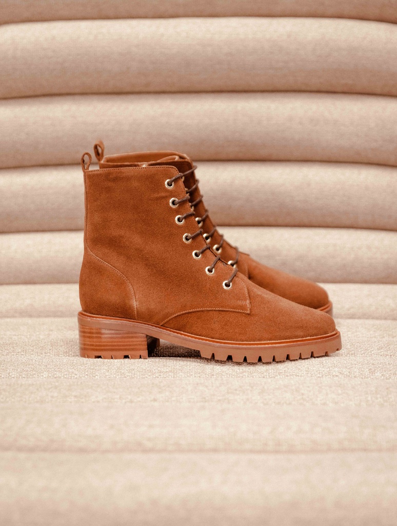 Flat Boots : Lara - Tabac