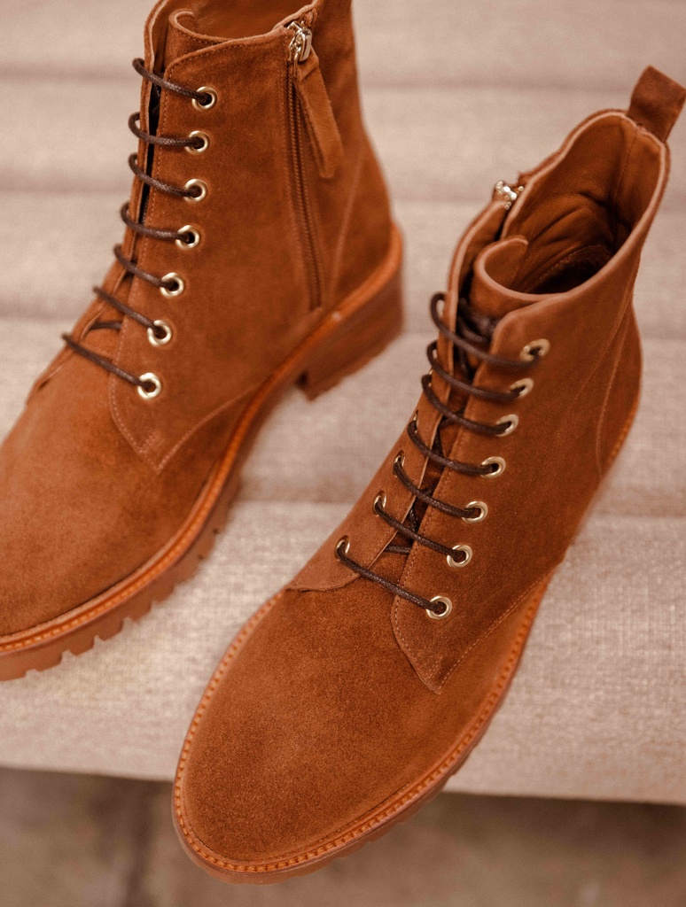 Flat Boots : Lara - Tabac
