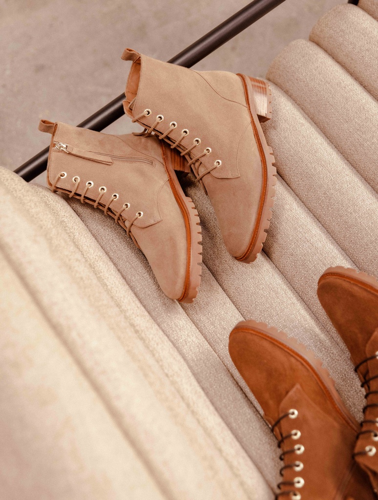 Flat Boots : Lara - Tabac