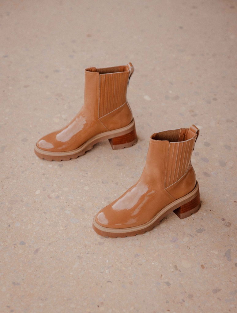 Flache Stiefel : Lison - Camel Ambré
