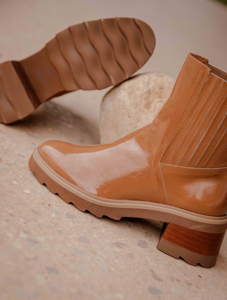 Flache Stiefel : Lison - Camel Ambré