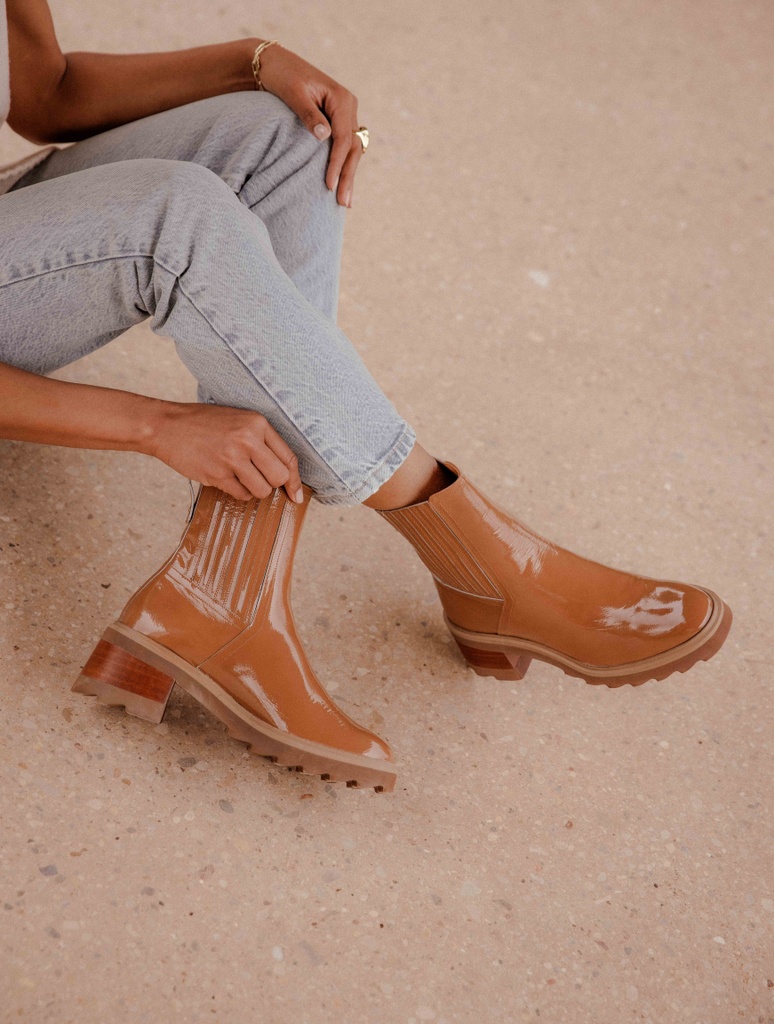 Flache Stiefel : Lison - Camel Ambré