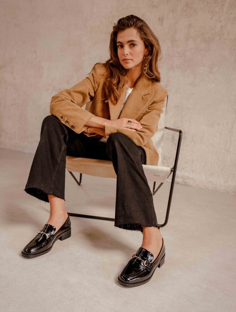 Mokassins & Derbys : Raphaëlle - Noir Vinyl