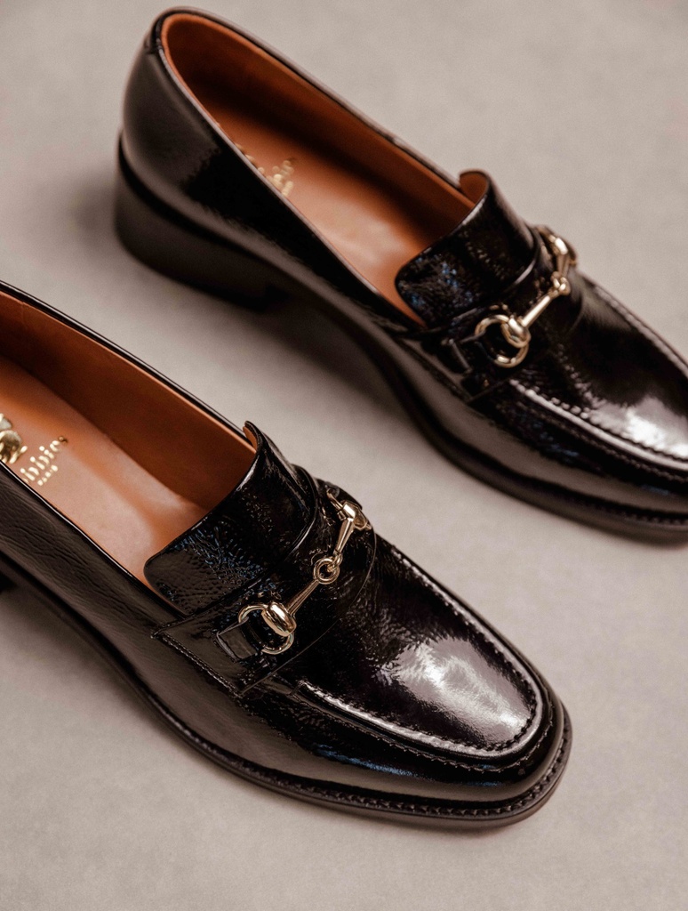 Mokassins & Derbys : Raphaëlle - Noir Vinyl