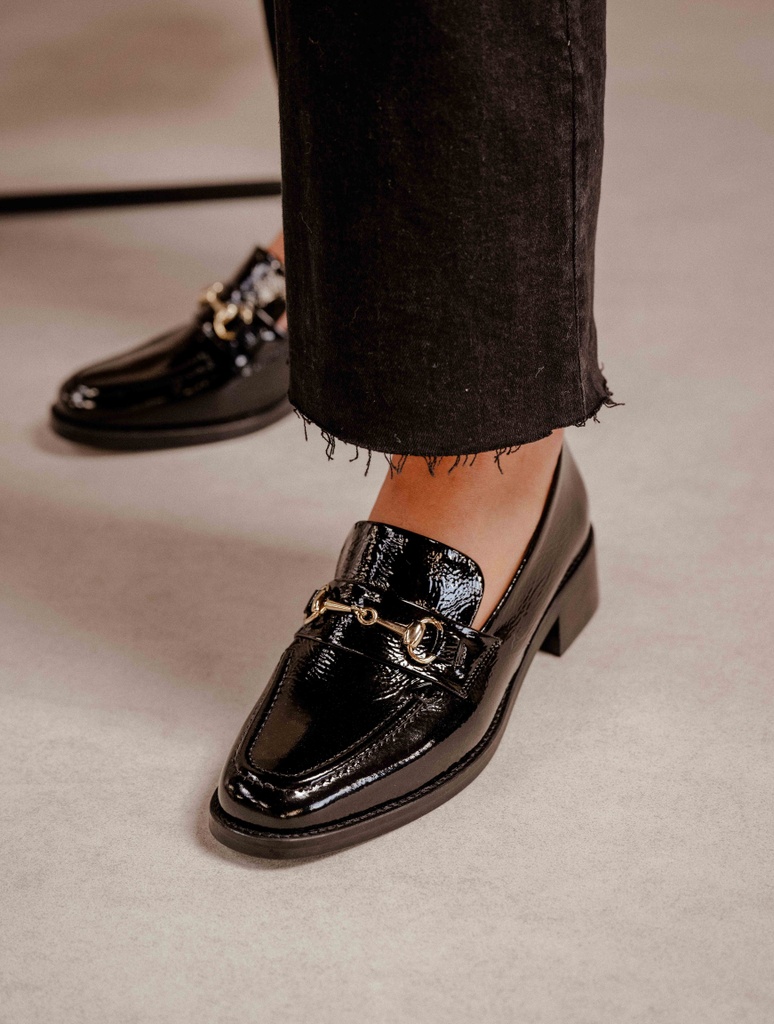 Mokassins & Derbys : Raphaëlle - Noir Vinyl
