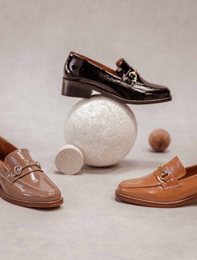 Mokassins & Derbys : Raphaëlle - Noir Vinyl