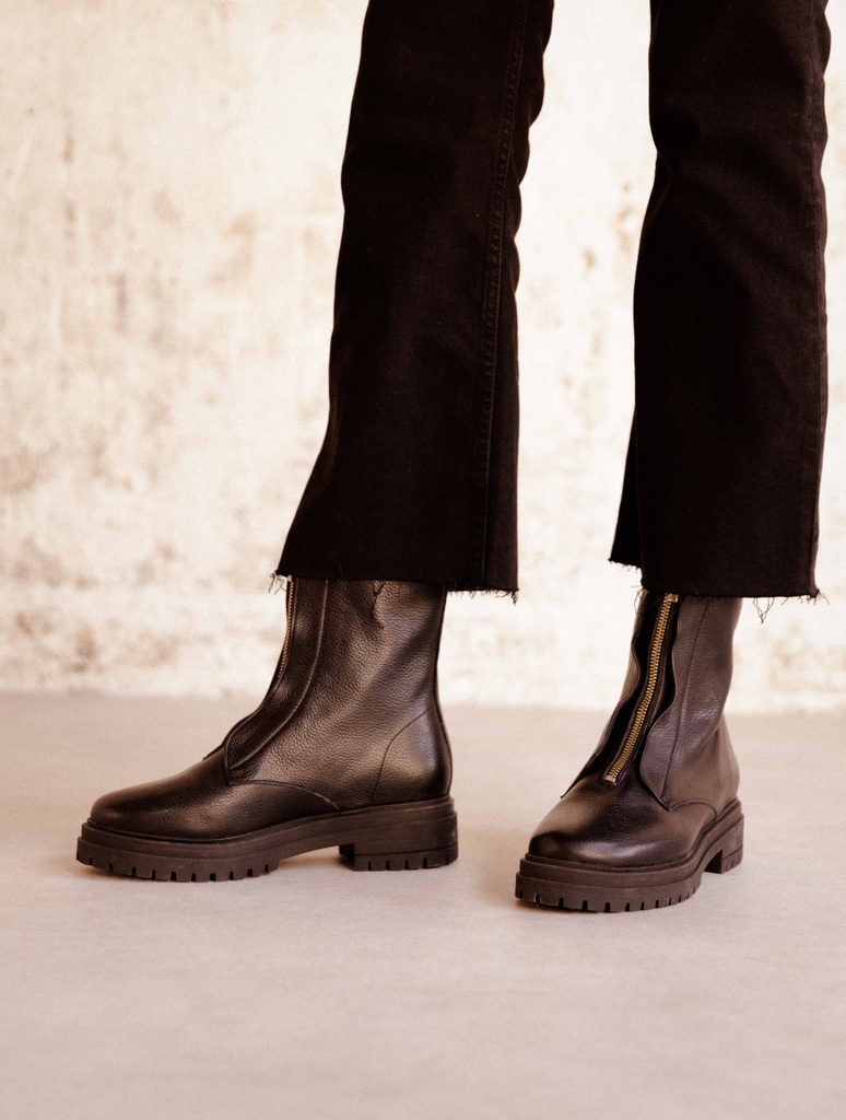 Botas Planas : Robin - Caviar