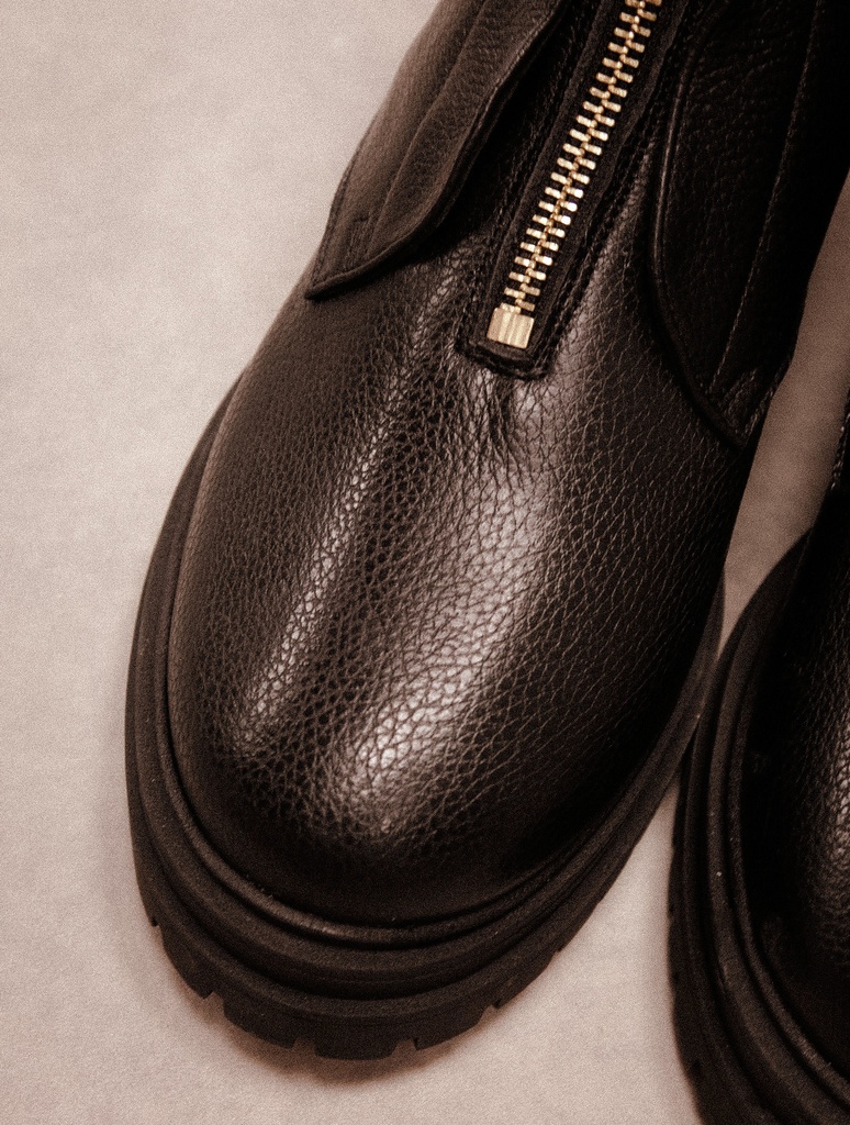 Botas Planas : Robin - Caviar